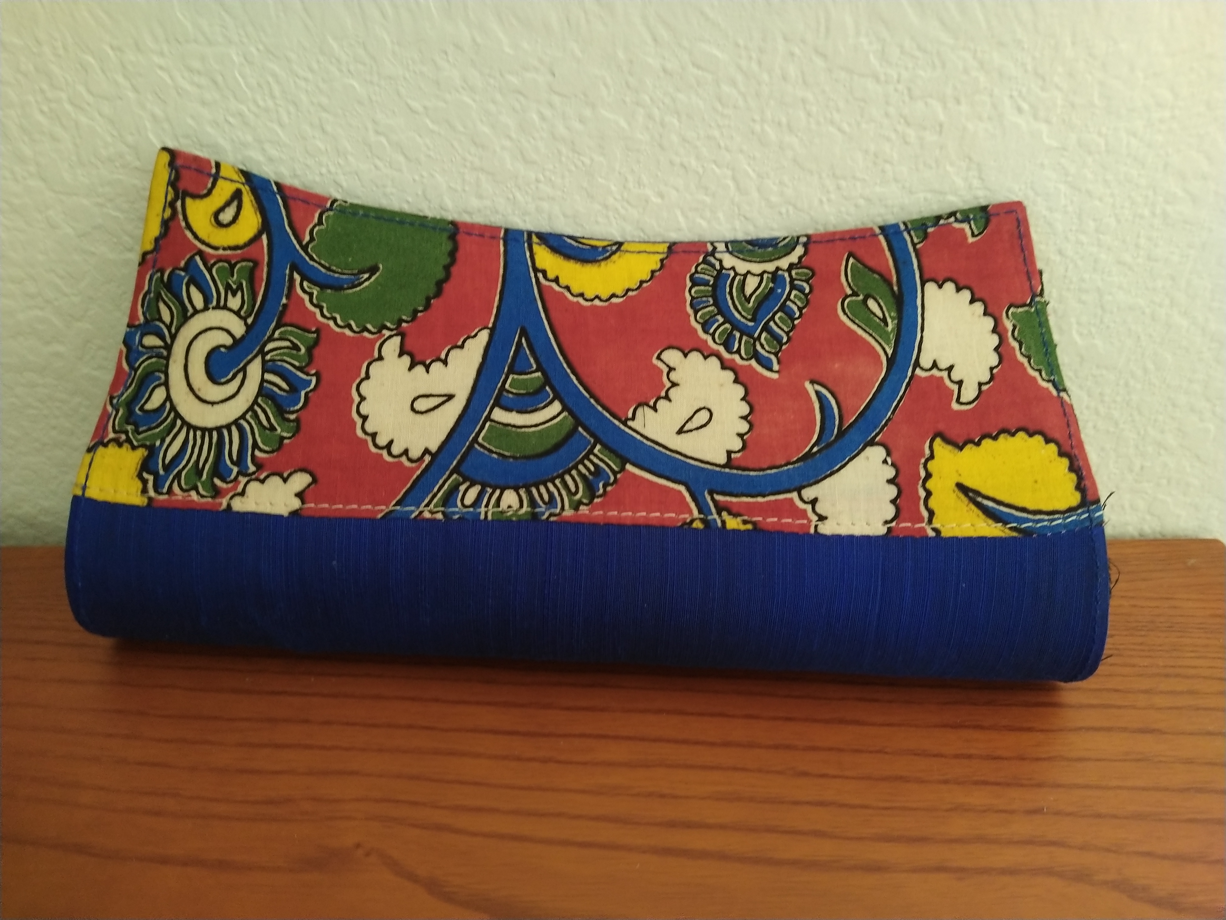 Raw Silk Kalamkari Clutch